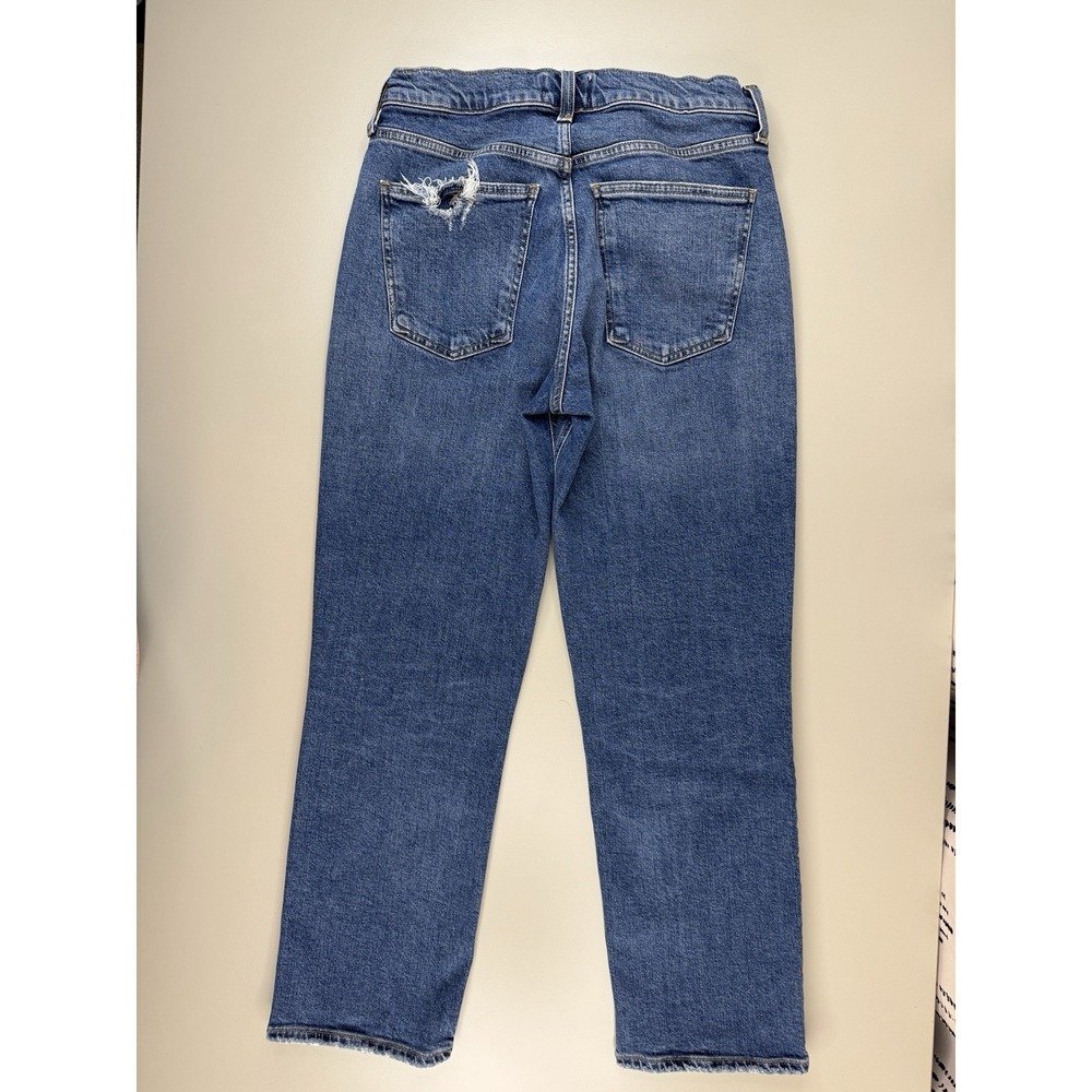 AGOLDE Kye Straight Jeans Womens 28 Blue Vintage Wash Cropped High Rise Boho - Picture 12 of 14